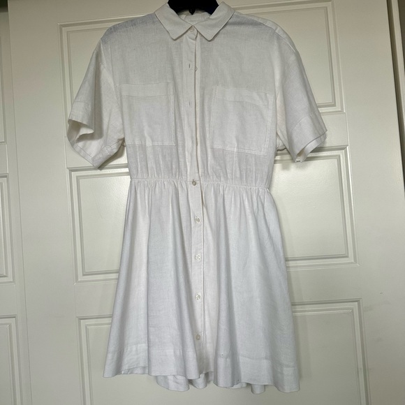 ABERCROMBIE white Button-Up Short Sleeve Dress - Picture 1 of 3
